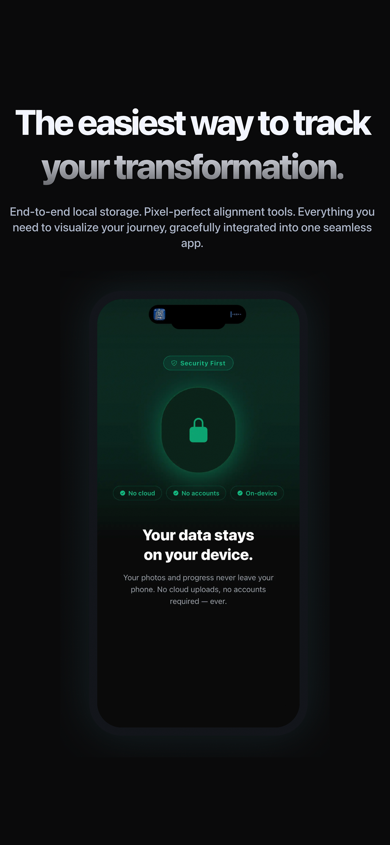 Aftr privacy-first on-device storage